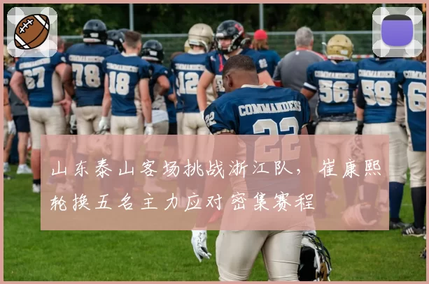 山东泰山客场挑战浙江队,崔康熙轮换五名主力应对密集赛程