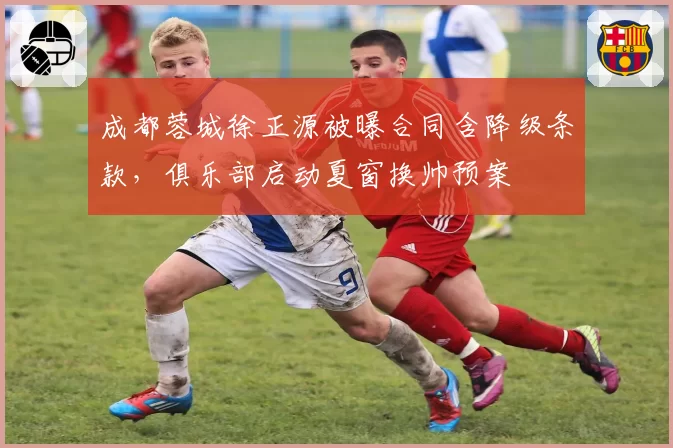 成都蓉城徐正源被曝合同含降级条款,俱乐部启动夏窗换帅预案